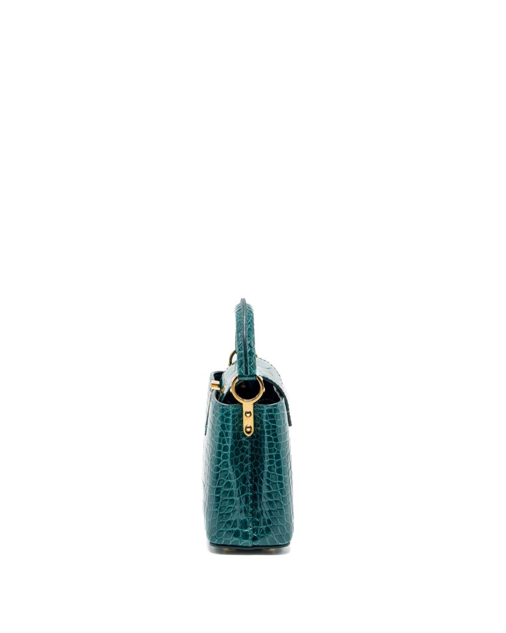 AAA Replica Louis Vuitton LV CAPUCINES MINI CROCODILE BRILLANT BLUE CANARD GHW