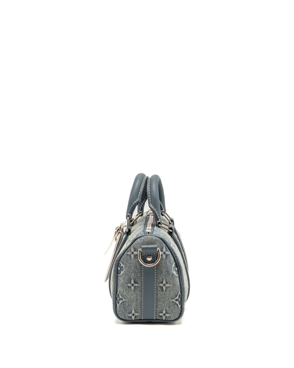 AAA Replica Louis Vuitton LV KEEPALL BANDOULIERE 25 WASHED DENIM CANVAS BLUE SHW
