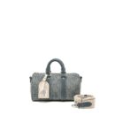 AAA Replica Louis Vuitton LV KEEPALL BANDOULIERE 25 WASHED DENIM CANVAS BLUE SHW