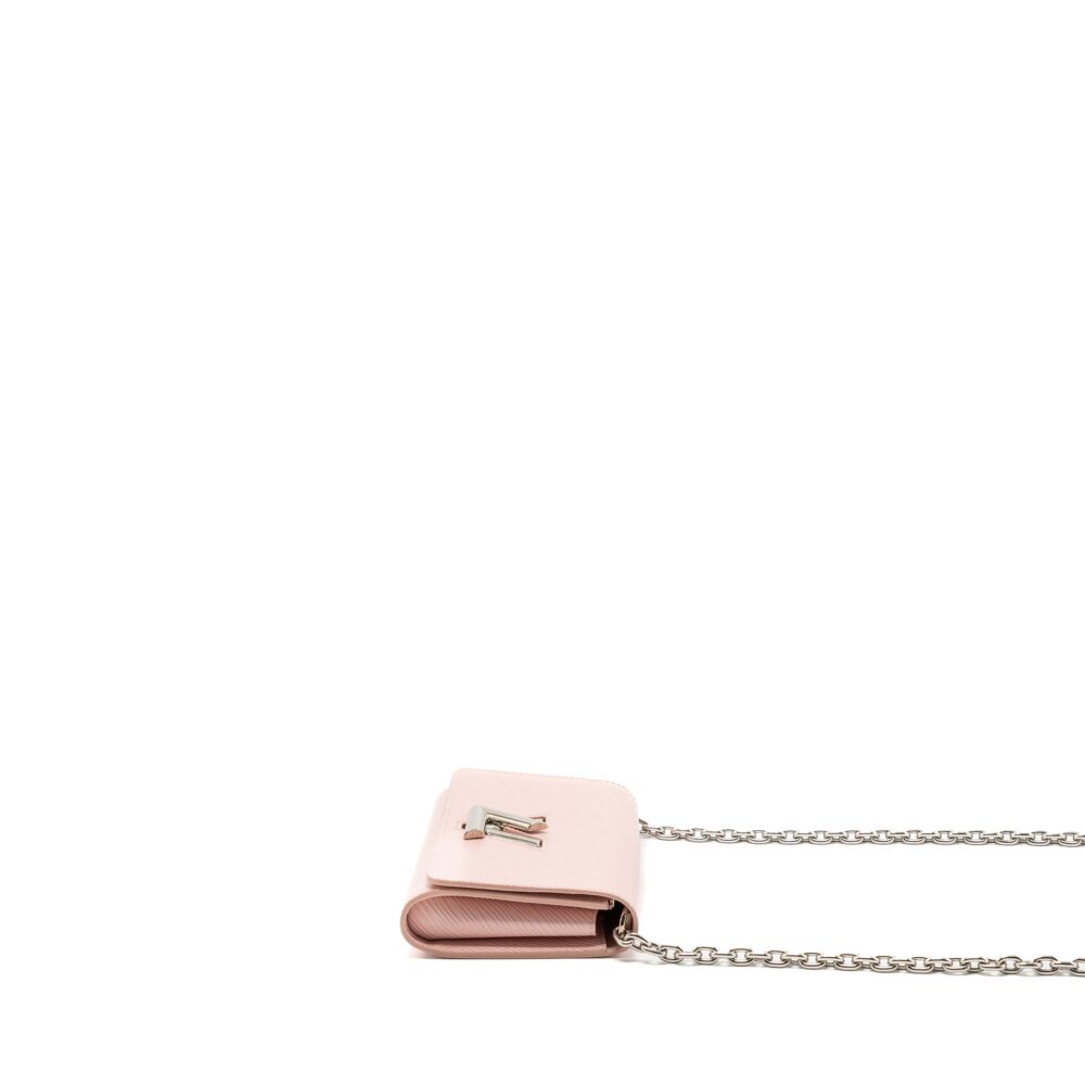 AAA Replica Louis Vuitton LV TWIST CHAIN POUCH EPI ROSE BALLERINE SHW