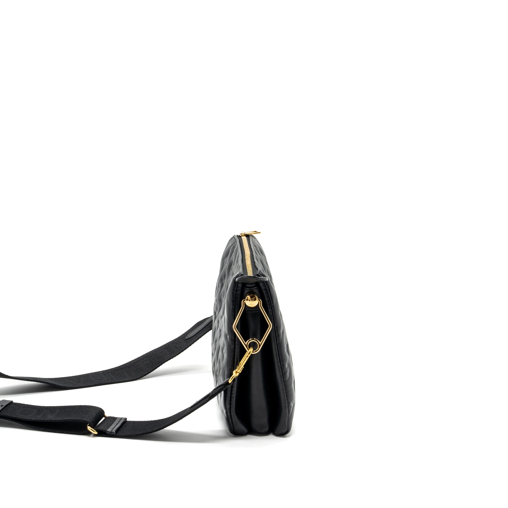 AAA Replica Louis Vuitton LV COUSSIN PM MONOGRAM EMPREINTE LAMBSKIN BLACK GHW (NEW VERSION)