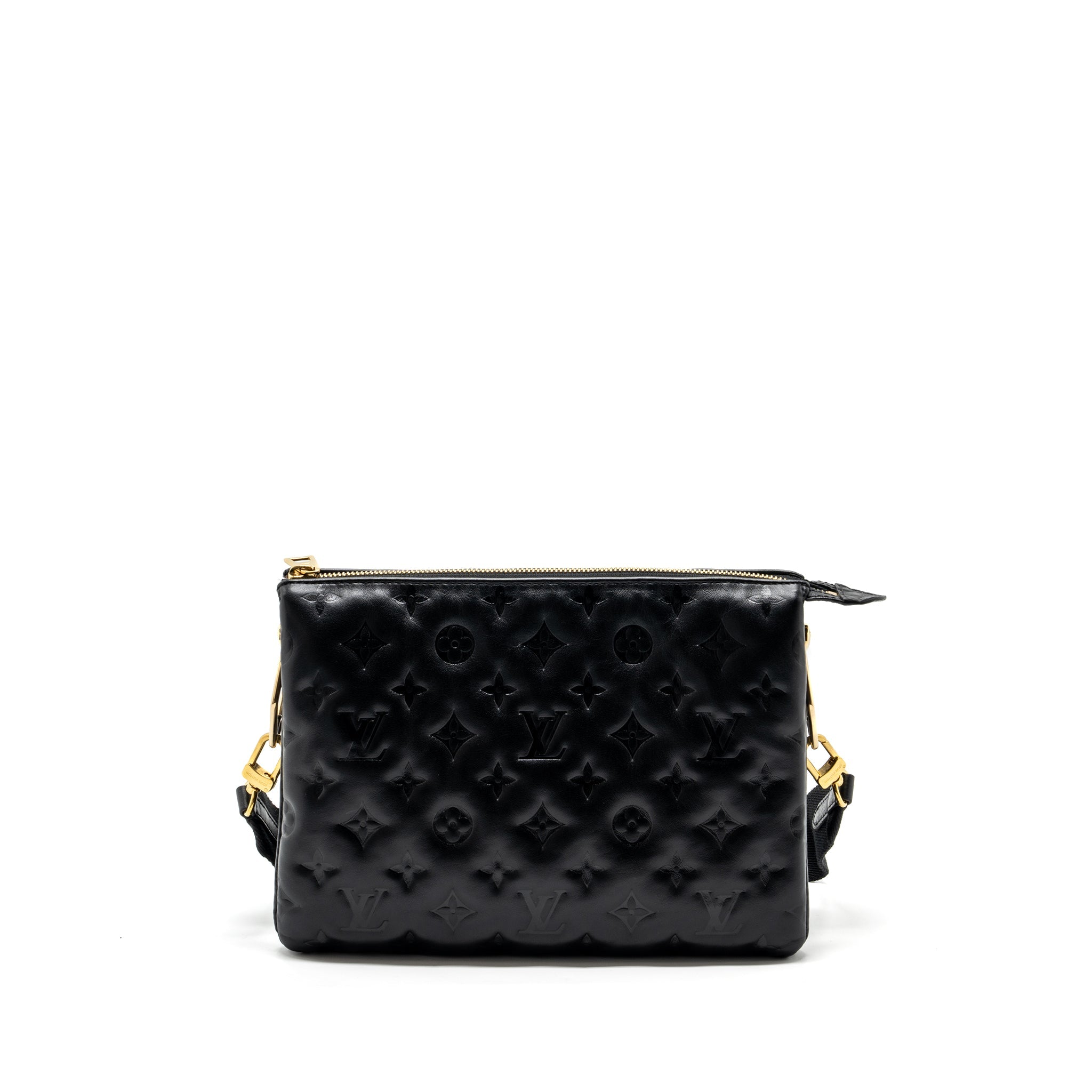 AAA Replica Louis Vuitton LV COUSSIN PM MONOGRAM EMPREINTE LAMBSKIN BLACK GHW (NEW VERSION)