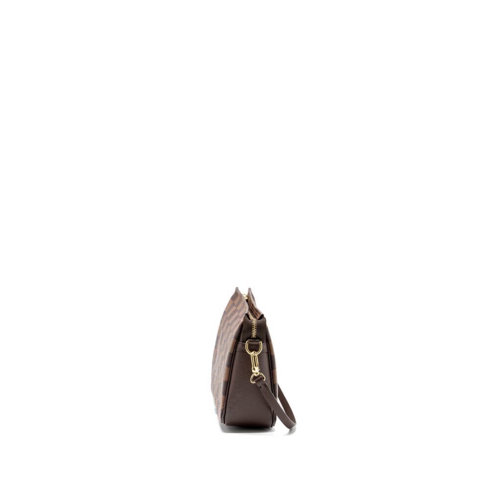 AAA Replica Louis Vuitton LV VINTAGE SQUARE SHOULDER BAG DAMIER EBENE GHW