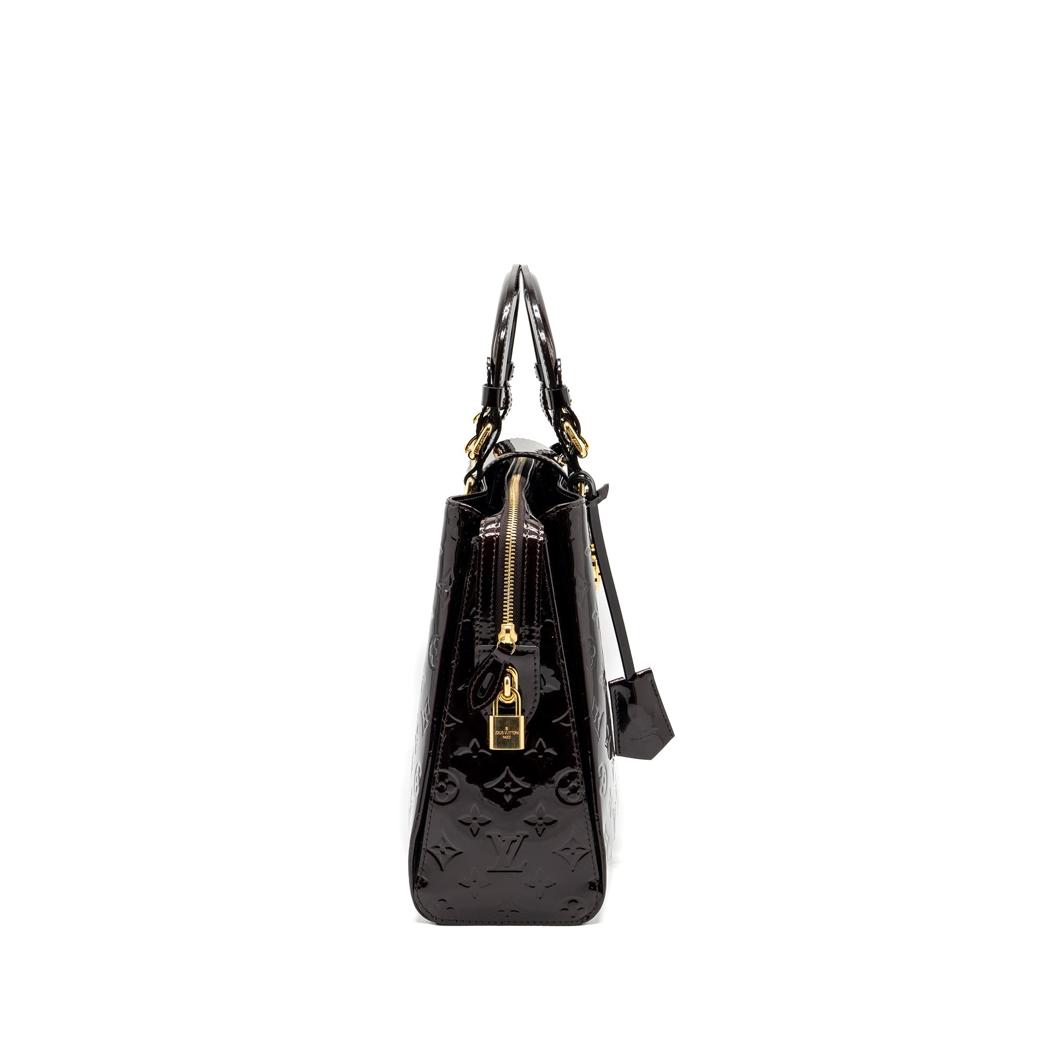 AAA Replica Louis Vuitton LV LARGE ZIP TOTE BAG PATENT LEATHER AMATANTE GHW