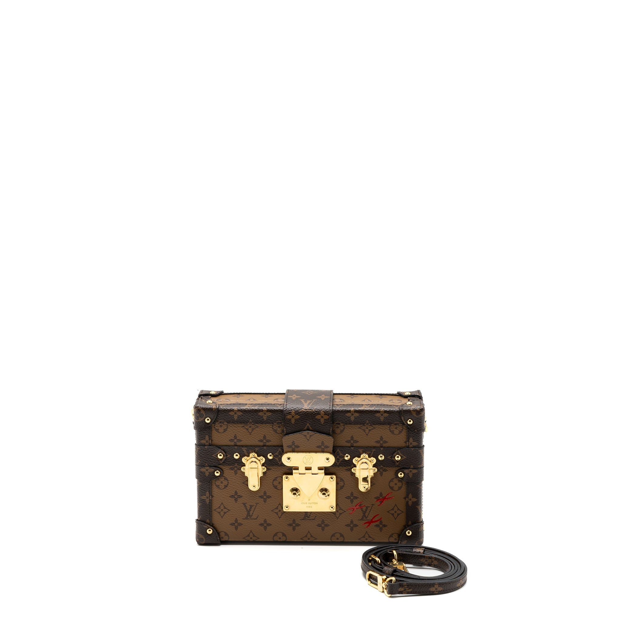 AAA Replica Louis Vuitton LV PETITE MALLE MONOGRAM REVERSE CANVAS GHW