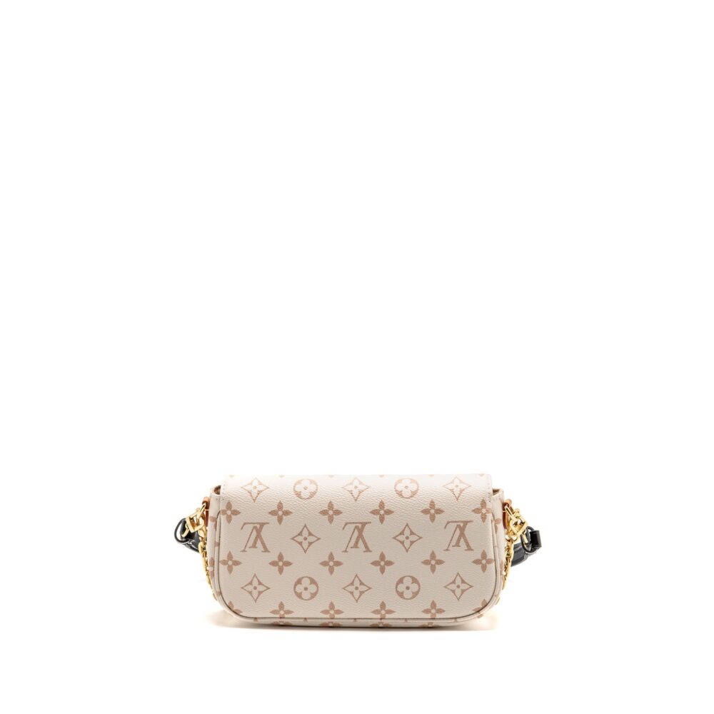 AAA Replica Louis Vuitton LV IVY WALLET ON CHAIN MONOGRAM CANVAS BEIGE/ CREAM GHW