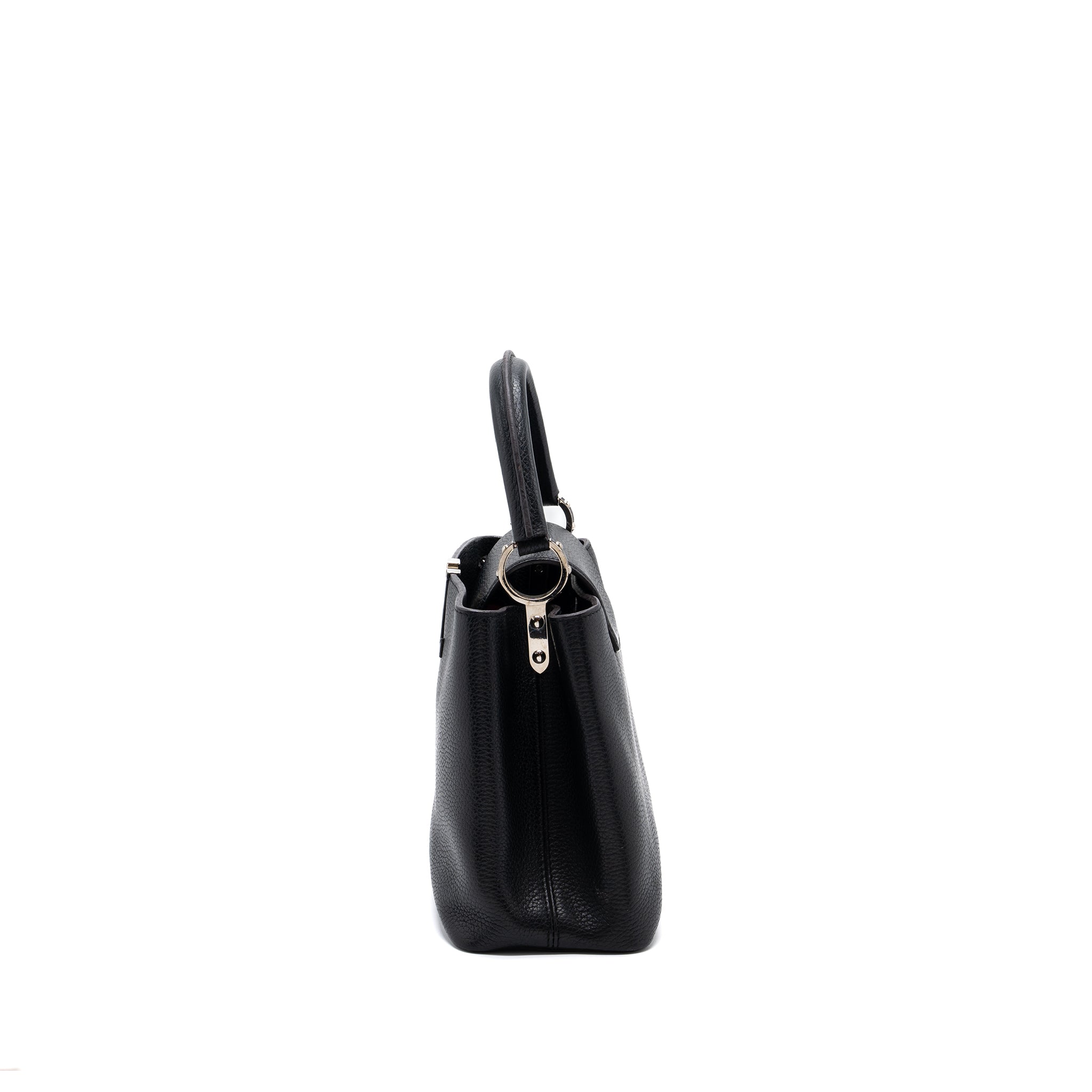 AAA Replica Louis Vuitton LV CAPUCINES PM CALFSKIN BLACK SHW