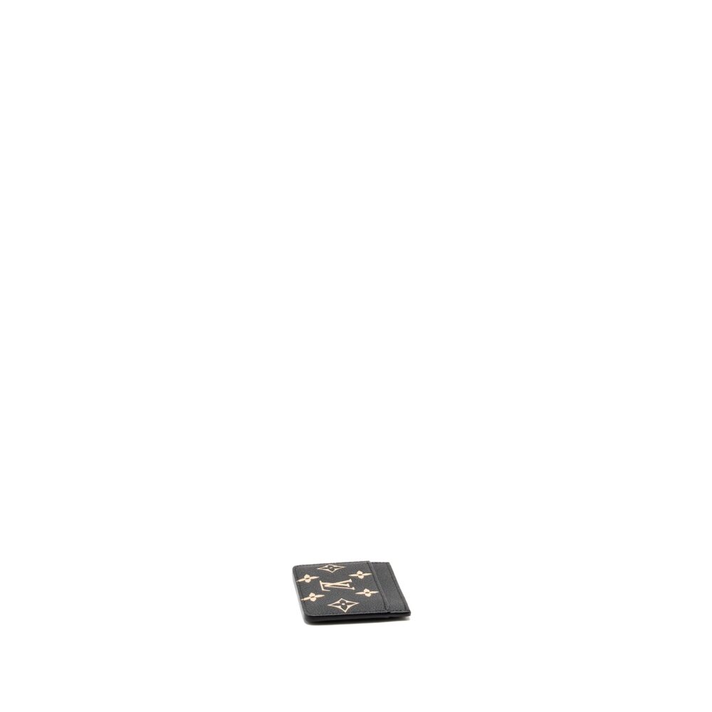 AAA Replica Louis Vuitton LV CARD HOLDER BICOLOUR MONOGRAM EMPREINTE BLACK /BEIGE GHW