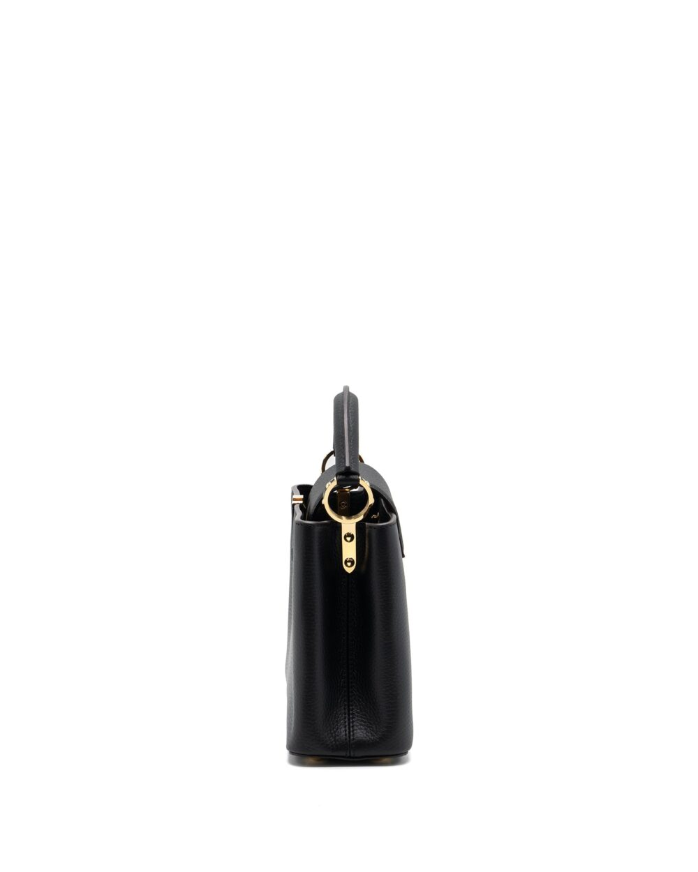 AAA Replica Louis Vuitton LV CAPUCINES BB TAURILLON BLACK GHW(NEW VERSION)