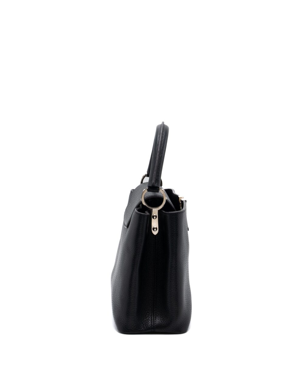 AAA Replica Louis Vuitton LV CAPUCINES PM CALFSKIN BLACK SHW