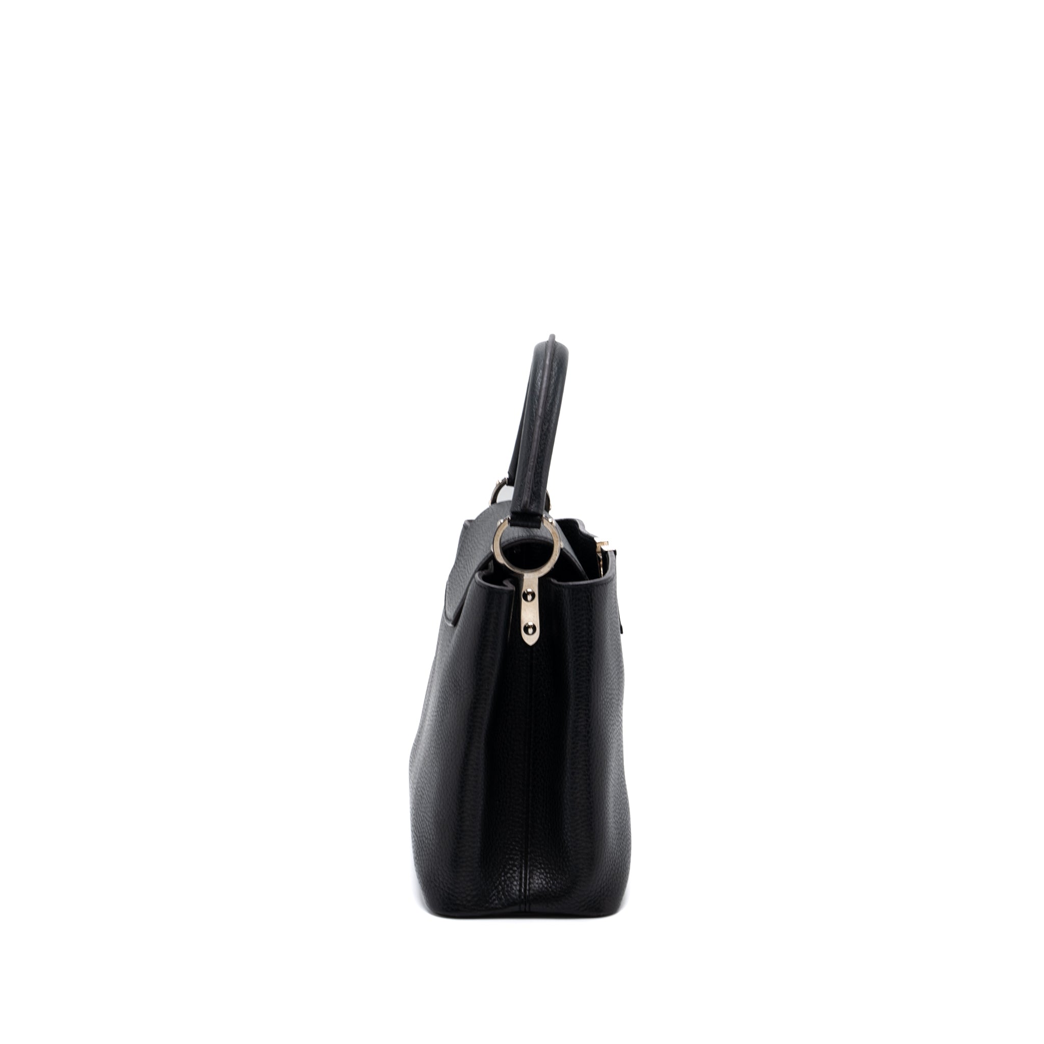 AAA Replica Louis Vuitton LV CAPUCINES PM CALFSKIN BLACK SHW