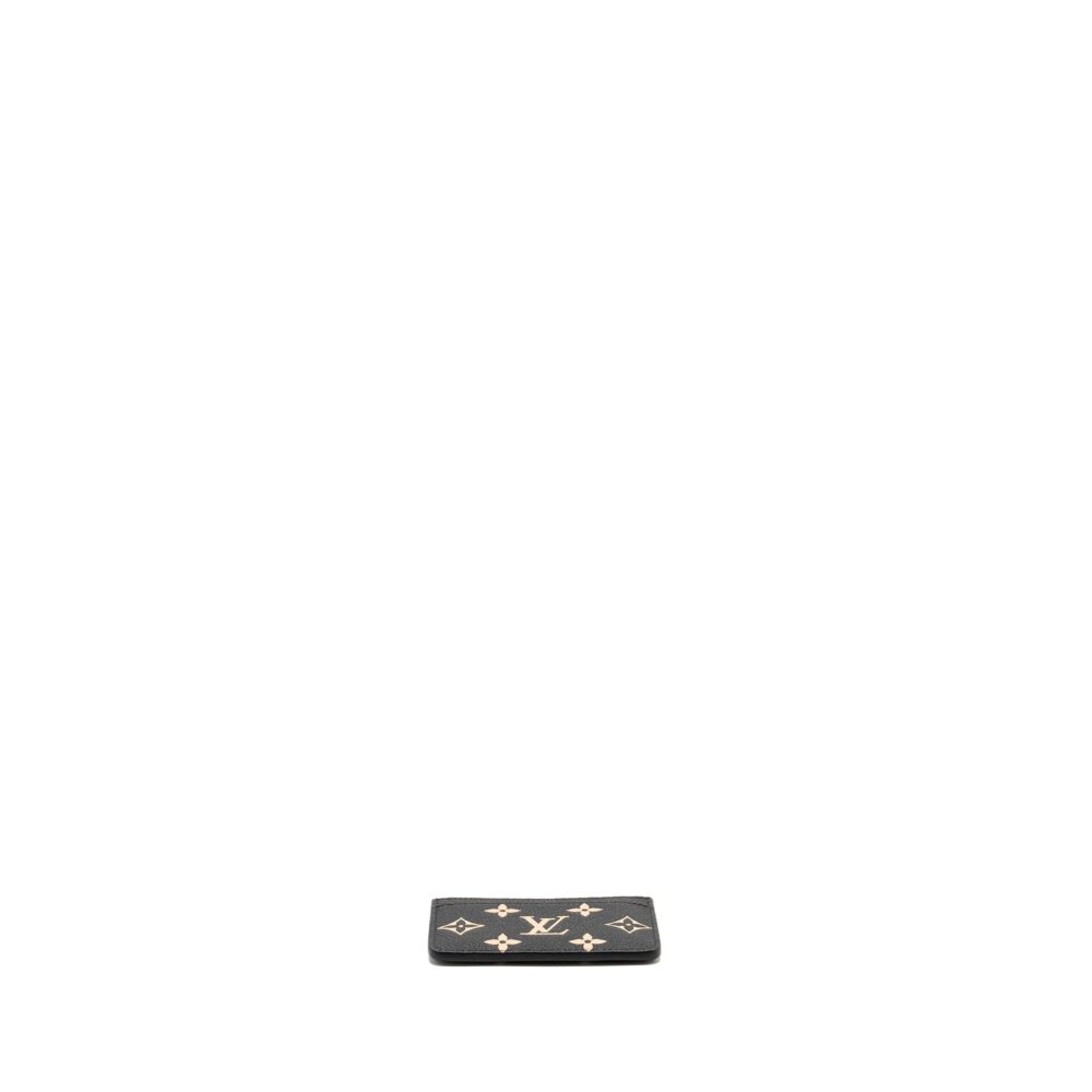 AAA Replica Louis Vuitton LV CARD HOLDER BICOLOUR MONOGRAM EMPREINTE BLACK /BEIGE GHW