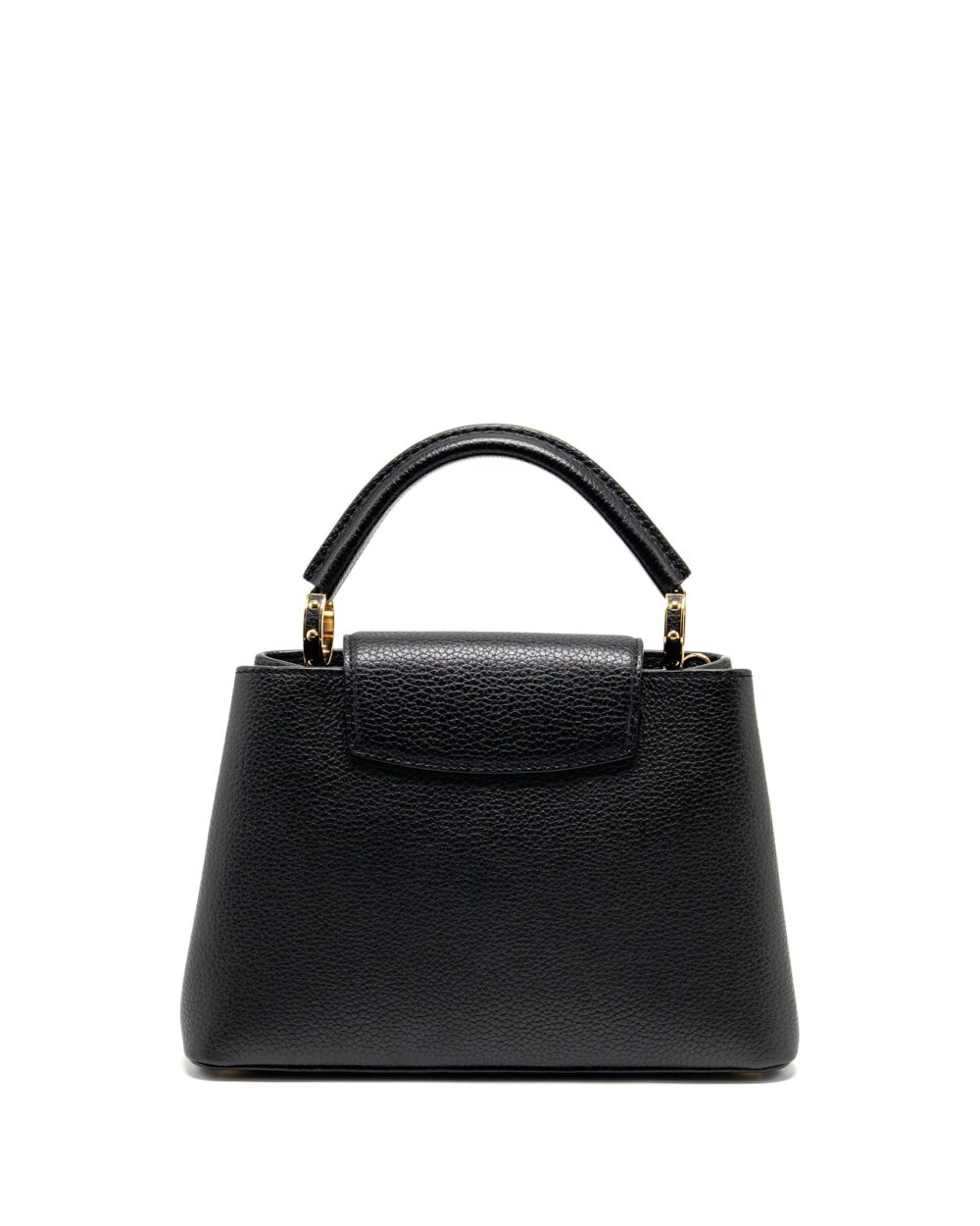AAA Replica Louis Vuitton LV CAPUCINES BB WITH MONOGRAM FLOWER EMBELLISHMENTS TAURILLON BLACK GHW