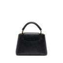 AAA Replica Louis Vuitton LV CAPUCINES BB WITH MONOGRAM FLOWER EMBELLISHMENTS TAURILLON BLACK GHW
