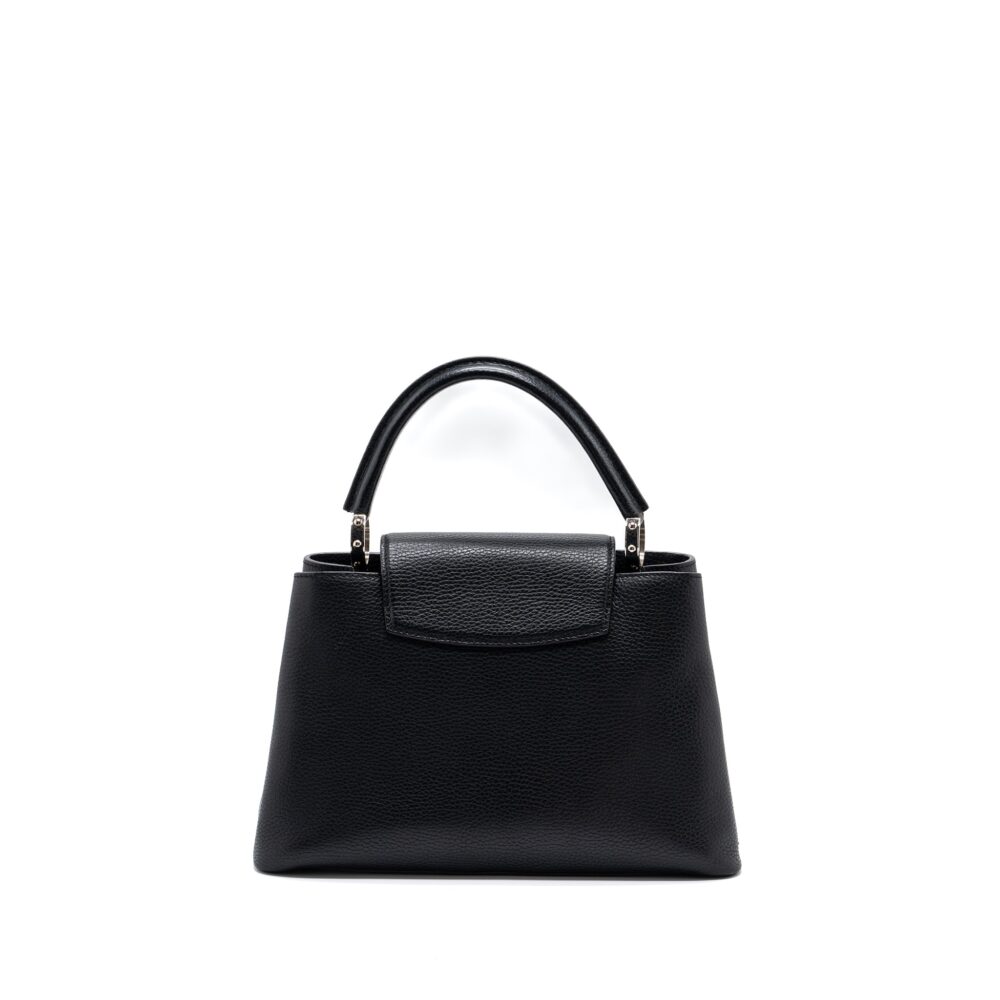 AAA Replica Louis Vuitton LV CAPUCINES PM CALFSKIN BLACK SHW