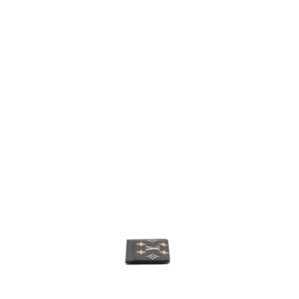 AAA Replica Louis Vuitton LV CARD HOLDER BICOLOUR MONOGRAM EMPREINTE BLACK /BEIGE GHW