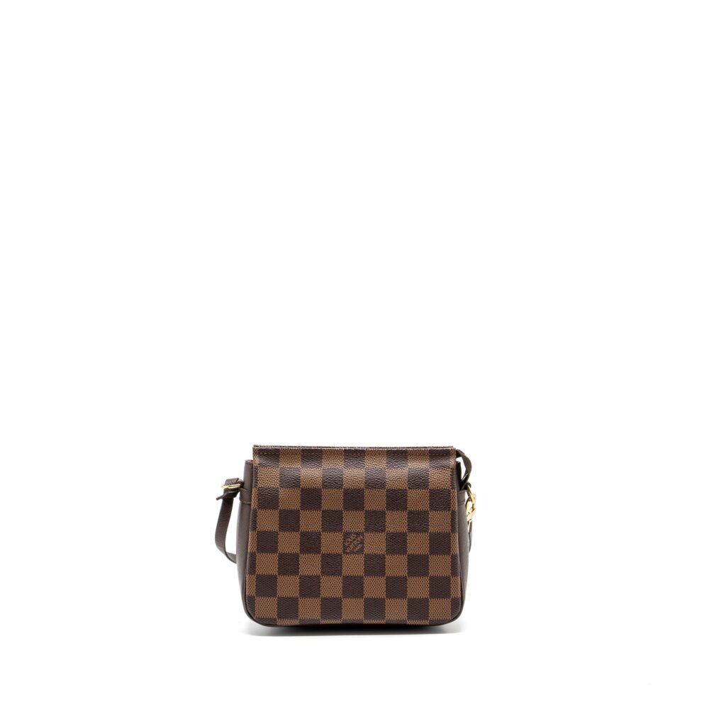 AAA Replica Louis Vuitton LV VINTAGE SQUARE SHOULDER BAG DAMIER EBENE GHW