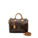 AAA Replica Louis Vuitton LV SPEEDY 30 BANDOULIERE GIANT MONOGRAM REVERSE CANVAS GHW
