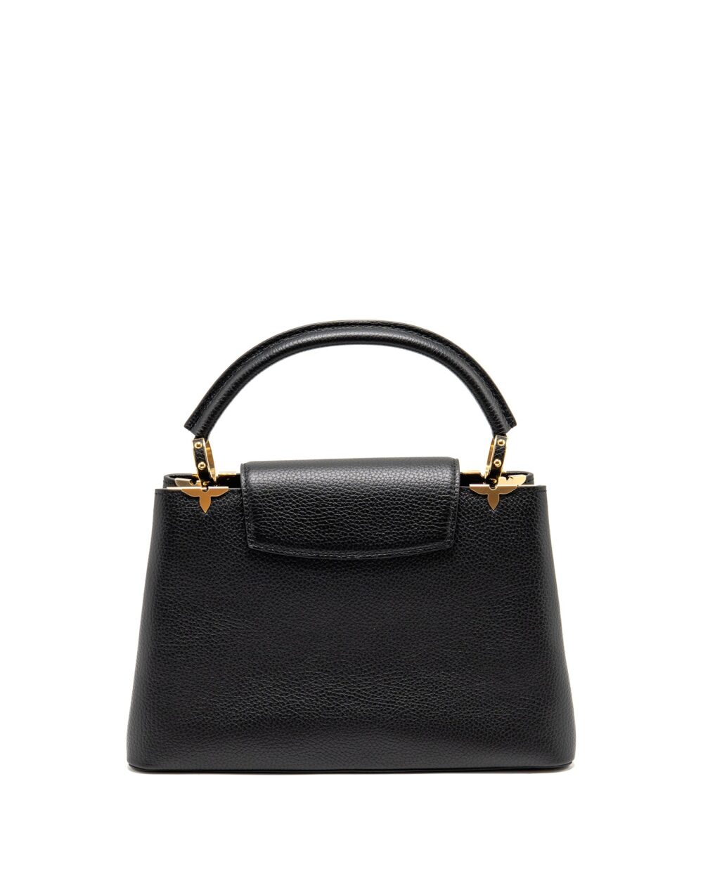 AAA Replica Louis Vuitton LV CAPUCINES MM TAURILLON LEATHER BLACK GHW
