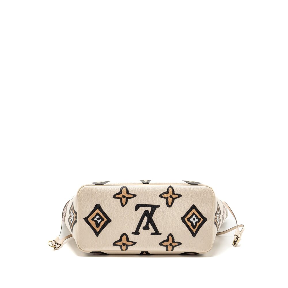 AAA Replica Louis Vuitton LV NEVERFULL MM WILD AT HEART EMPREINTE CREAM GHW