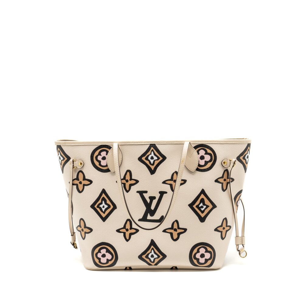 AAA Replica Louis Vuitton LV NEVERFULL MM WILD AT HEART EMPREINTE CREAM GHW
