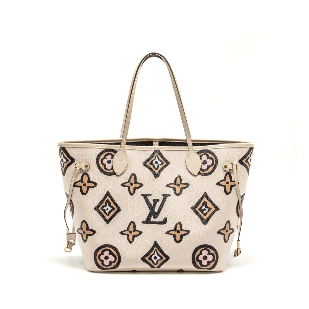 AAA Replica Louis Vuitton LV NEVERFULL MM WILD AT HEART EMPREINTE CREAM GHW