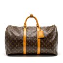 AAA Replica Louis Vuitton LV KEEPALL 55 MONOGRAM CANVAS GHW
