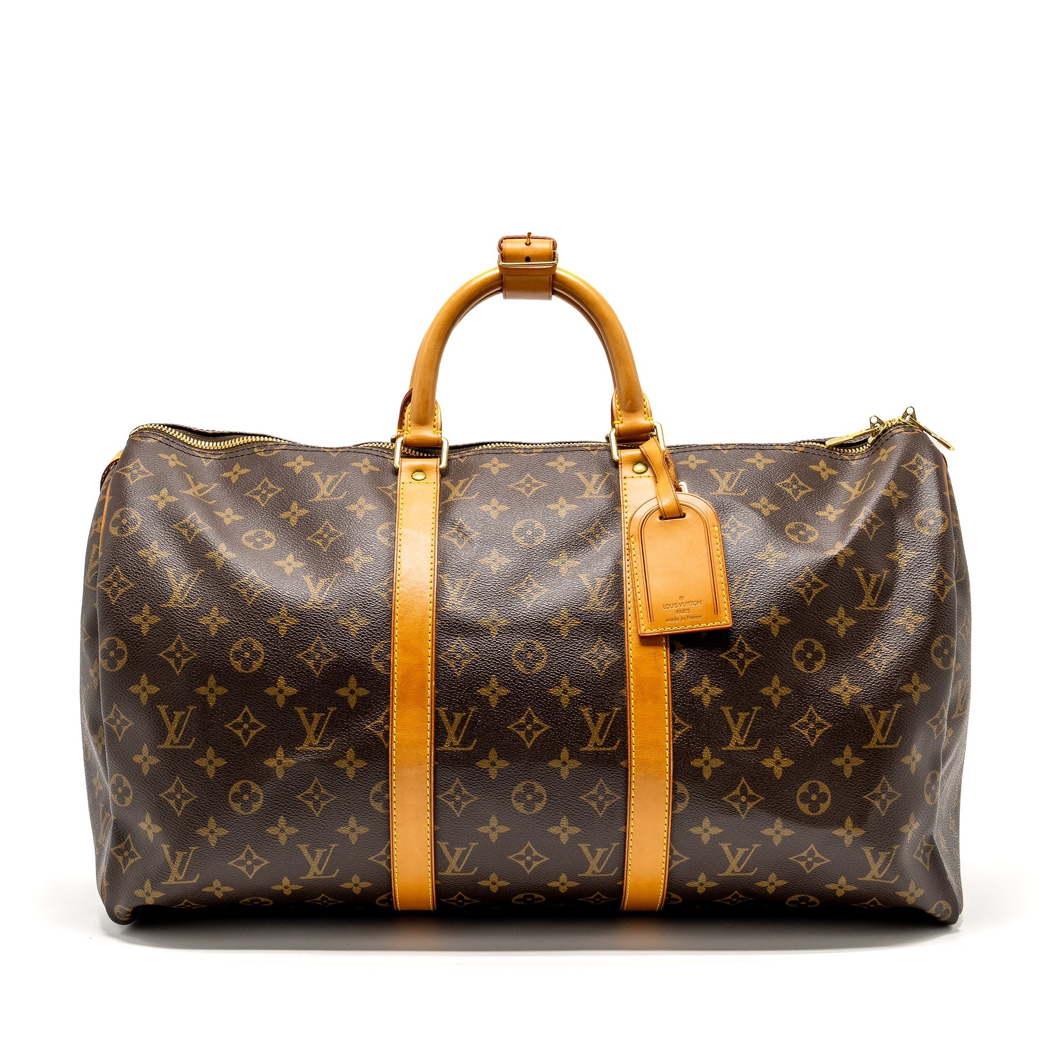 AAA Replica Louis Vuitton LV KEEPALL 55 MONOGRAM CANVAS GHW