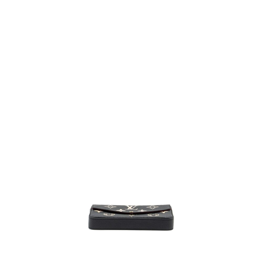AAA Replica Louis Vuitton LV FELICIE POCHETTE MONOGRAM EMPREINTE LEATHER BLACK/BEIGE GHW