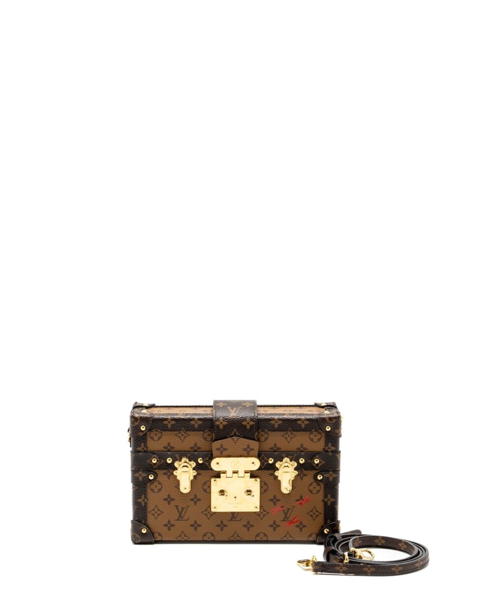 AAA Replica Louis Vuitton LV PETITE MALLE MONOGRAM REVERSE CANVAS GHW