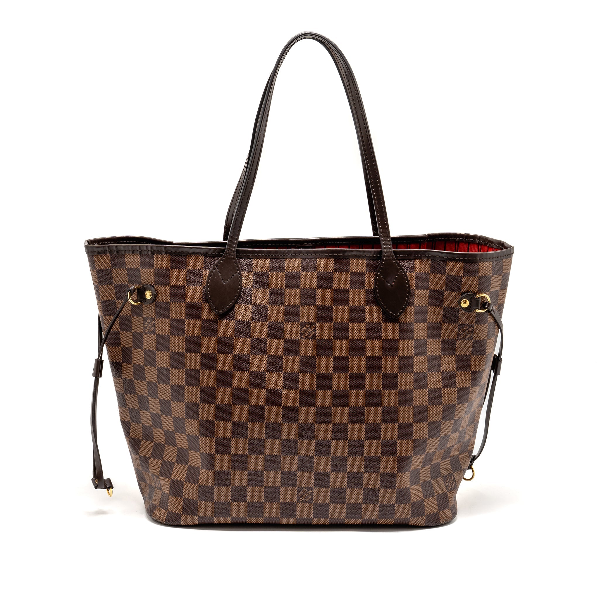 AAA Replica Louis Vuitton LV NEVERFULL MM DAMIER EBENE CANVAS GHW