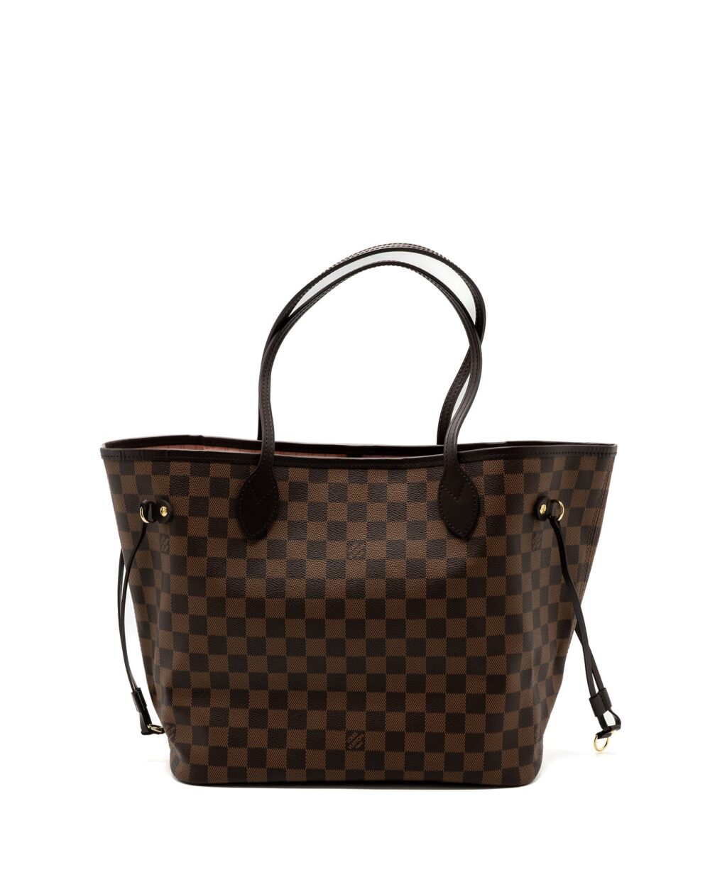 AAA Replica Louis Vuitton LV NEVERFULL MM MONOGRAM DAMIER EBENE CANVAS / ROSE BALLERINA GHW