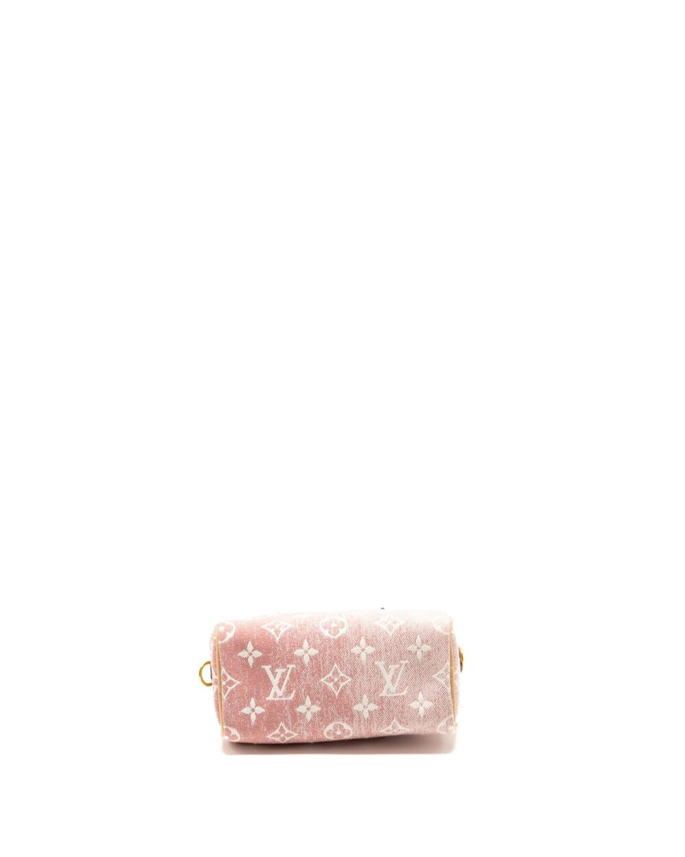AAA Replica Louis Vuitton LV NANO SPEEDY MONOGRAM JACQUARD DENIM ROSE GHW