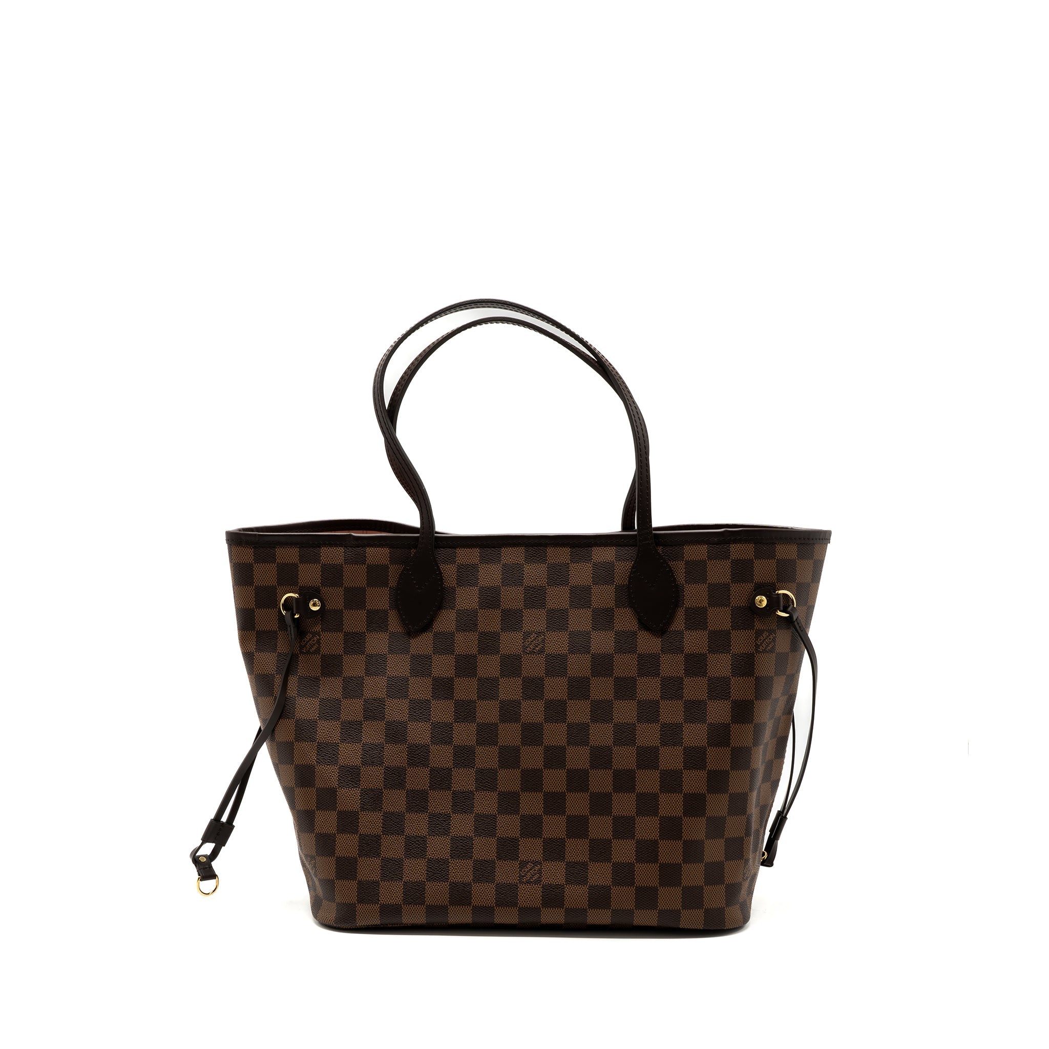AAA Replica Louis Vuitton LV NEVERFULL MM MONOGRAM DAMIER EBENE CANVAS / ROSE BALLERINA GHW