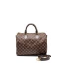 AAA Replica Louis Vuitton LV SPEEDY BANDOULIERE 30 DAMIER EBENE GHW