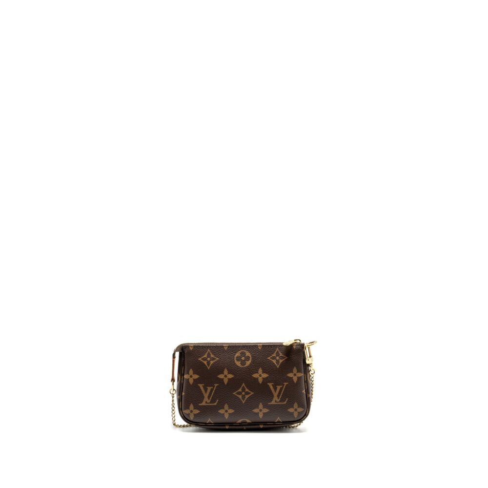 AAA Replica Louis Vuitton LV MINI POCHETTE ACCESSORIES MONOGRAM CANVAS GHW