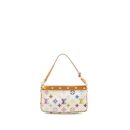 AAA Replica Louis Vuitton LV TAKASHI MURAKAMI POCHETTE ACCESSORIES MONOGRAM WHITE/MULTICOLOUR GHW
