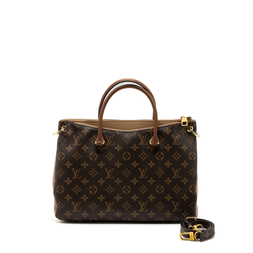 AAA Replica Louis Vuitton LV PALLAS MONOGRAM CANVAS SESAME GHW