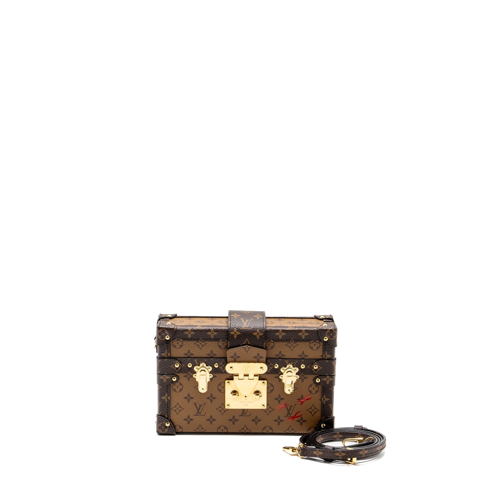 AAA Replica Louis Vuitton LV PETITE MALLE MONOGRAM REVERSE CANVAS GHW