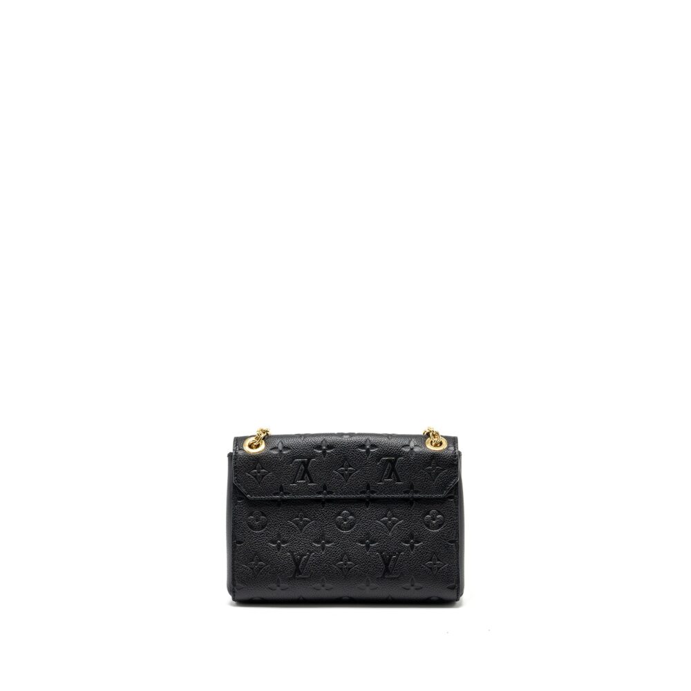 AAA Replica Louis Vuitton LV VAVIN BB MONOGRAM EMPREINTE CALFSKIN BLACK GHW