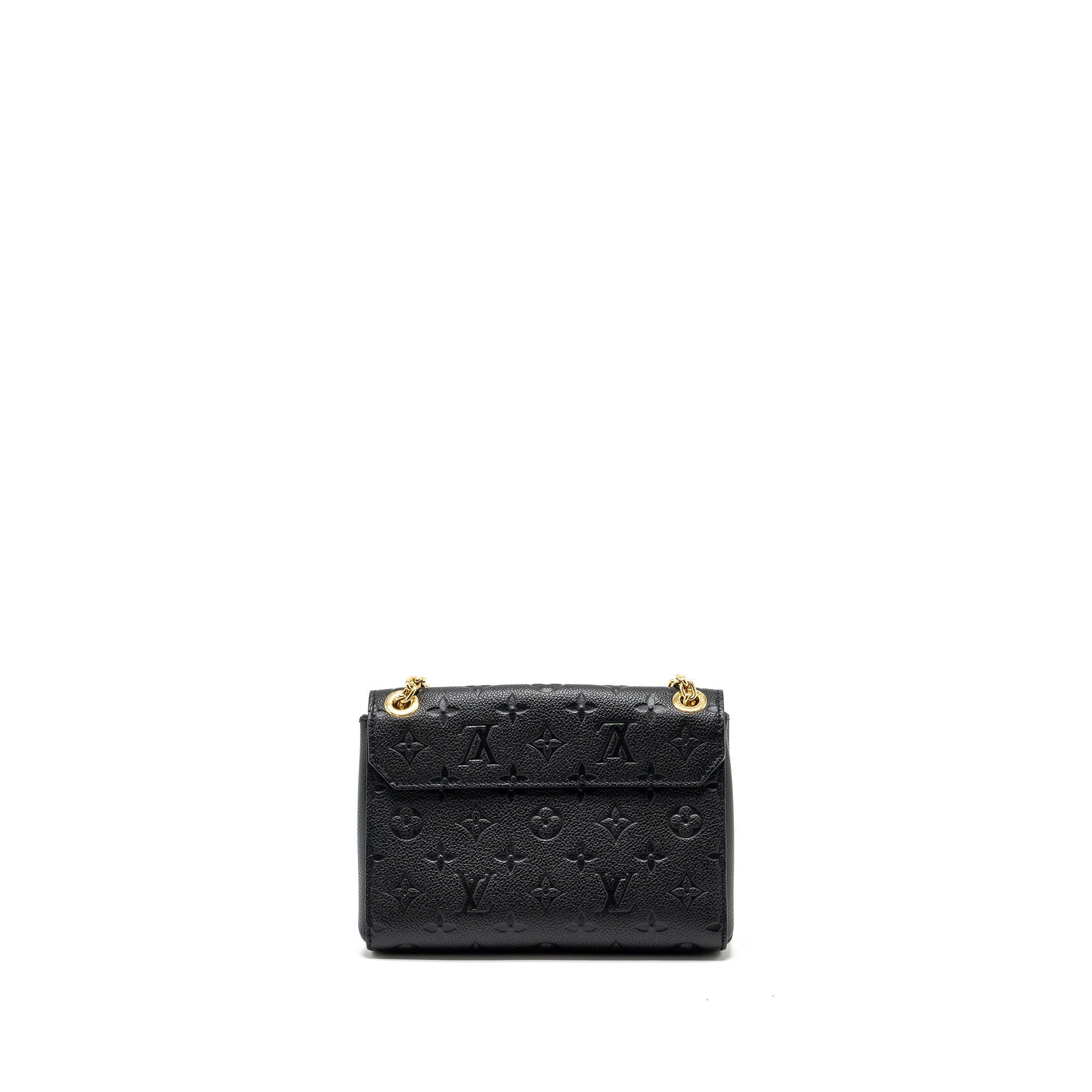 AAA Replica Louis Vuitton LV VAVIN BB MONOGRAM EMPREINTE CALFSKIN BLACK GHW