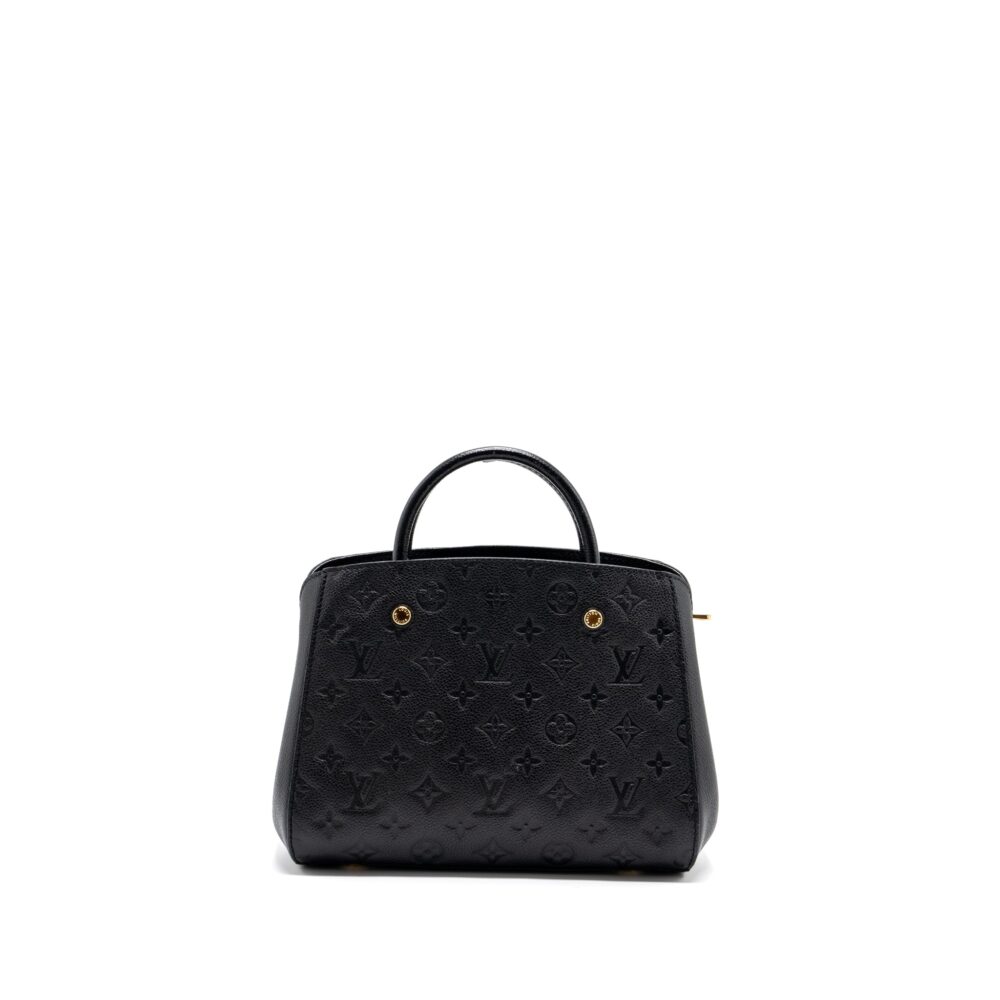 AAA Replica Louis Vuitton LV MONTAIGNE BB MONOGRAM EMPREINTE BLACK GHW