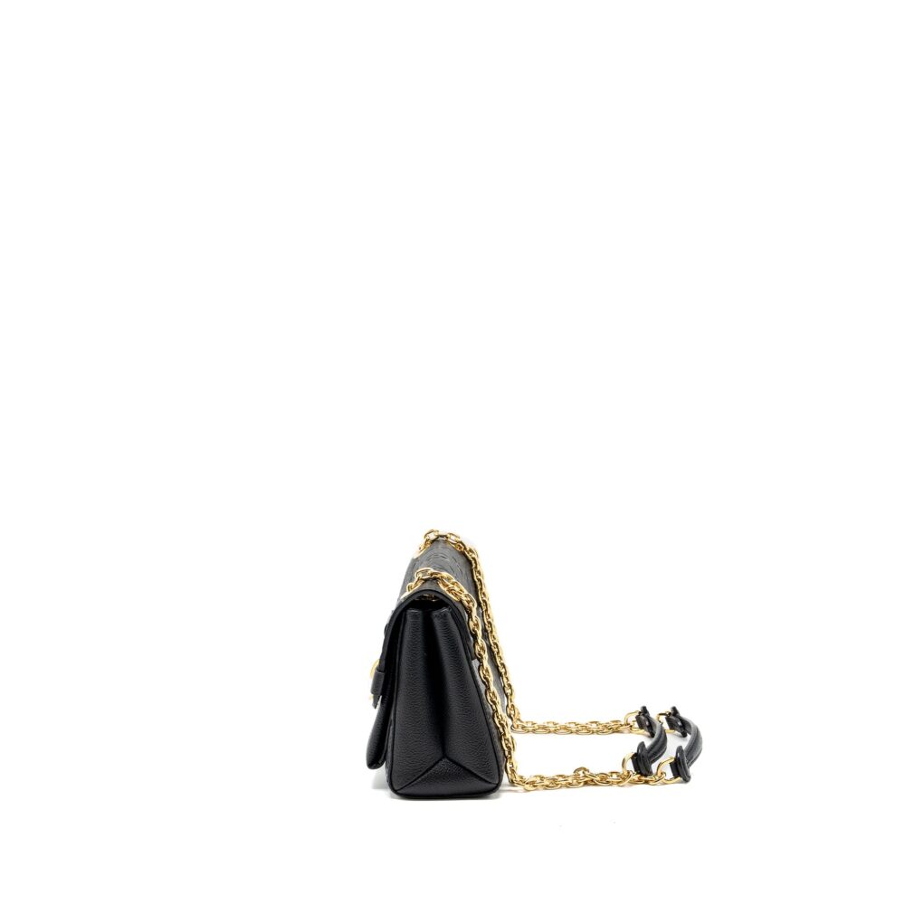 AAA Replica Louis Vuitton LV VAVIN BB MONOGRAM EMPREINTE CALFSKIN BLACK GHW