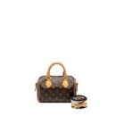 AAA Replica Louis Vuitton LV SPEEDY 20 BANDOULIERE MONOGRAM CANVAS BLACK STRAP GHW