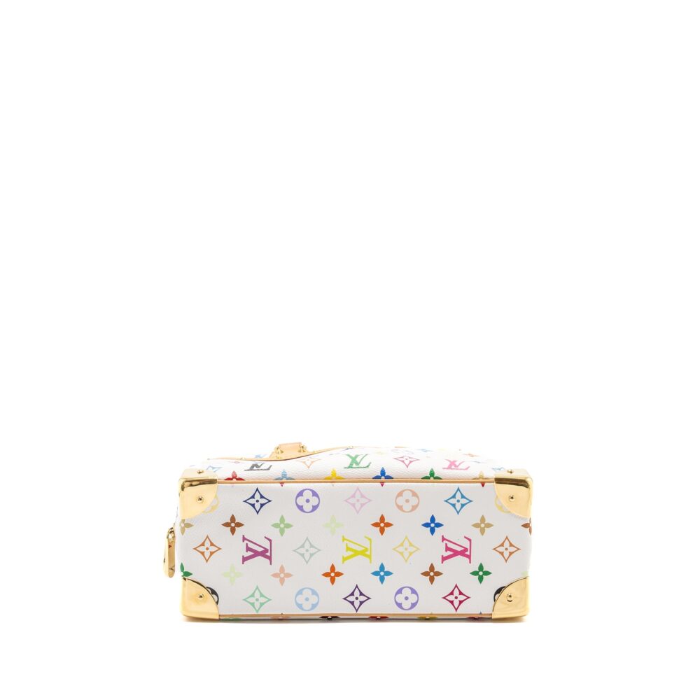 AAA Replica Louis Vuitton LV VINTAGE TOP HANDLE ZIP TOTE BAG WHITE MULTICOLOR MONOGRAM CANVAS GHW