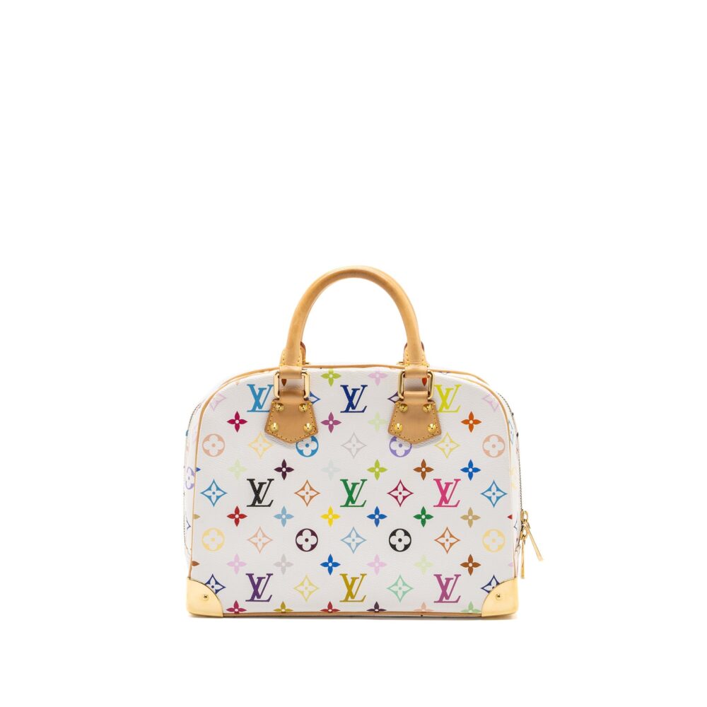 AAA Replica Louis Vuitton LV VINTAGE TOP HANDLE ZIP TOTE BAG WHITE MULTICOLOR MONOGRAM CANVAS GHW