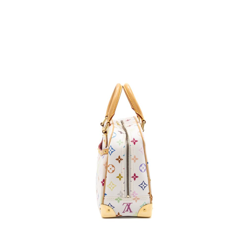 AAA Replica Louis Vuitton LV VINTAGE TOP HANDLE ZIP TOTE BAG WHITE MULTICOLOR MONOGRAM CANVAS GHW