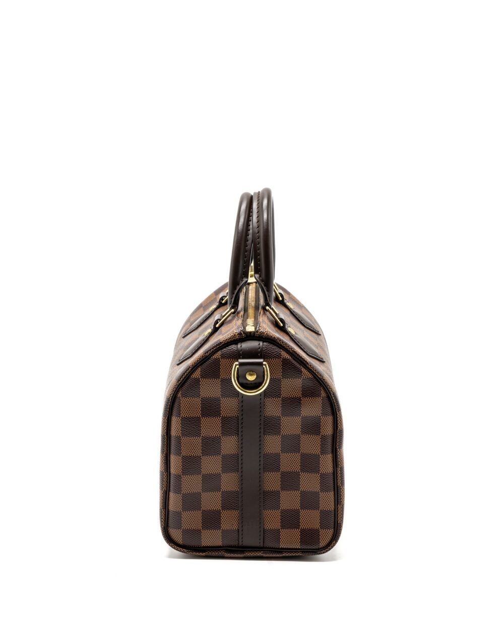 AAA Replica Louis Vuitton LV SPEEDY BANDOULIERE 25 DAMIER EBENE CANVAS GHW (NEW VERSION)