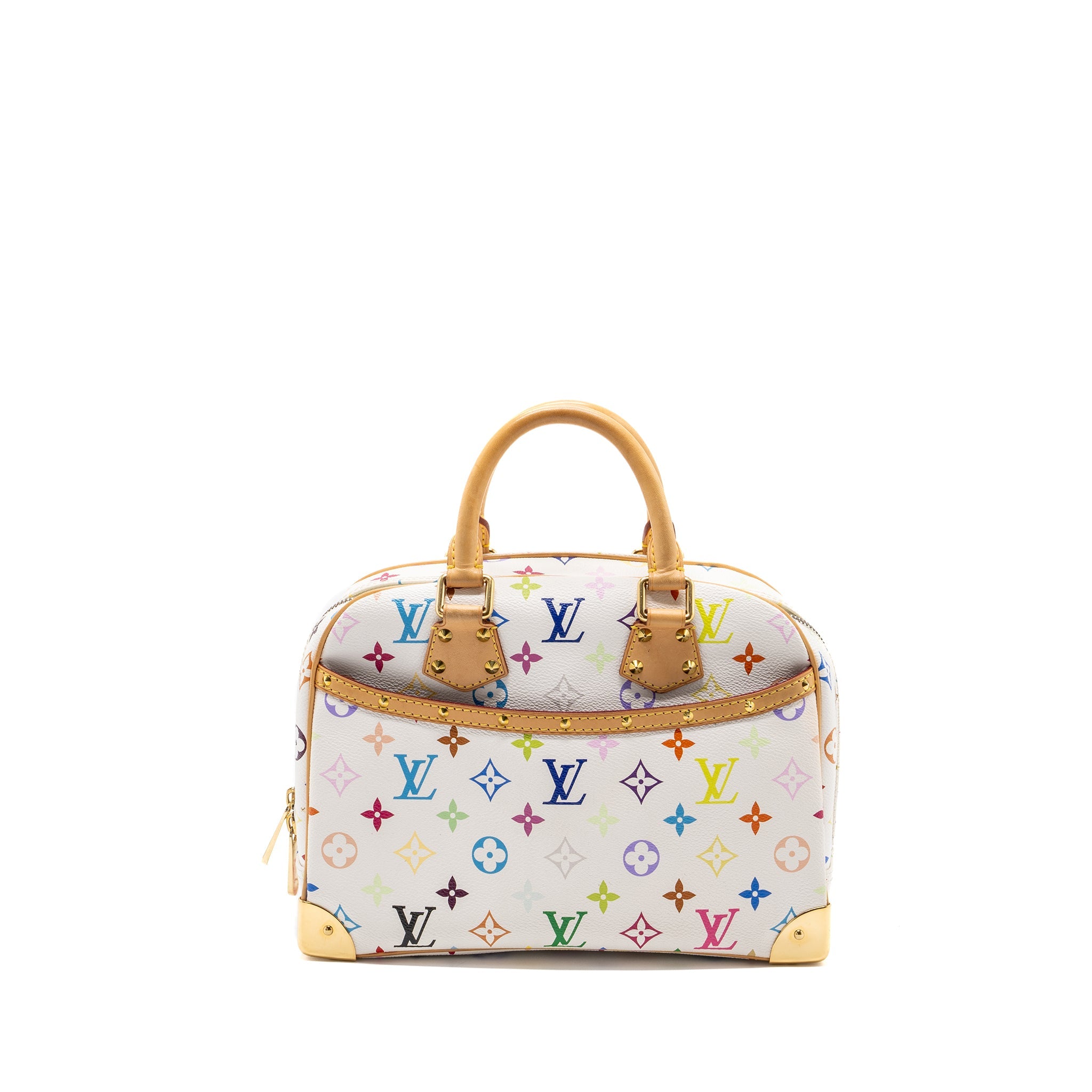 AAA Replica Louis Vuitton LV VINTAGE TOP HANDLE ZIP TOTE BAG WHITE MULTICOLOR MONOGRAM CANVAS GHW