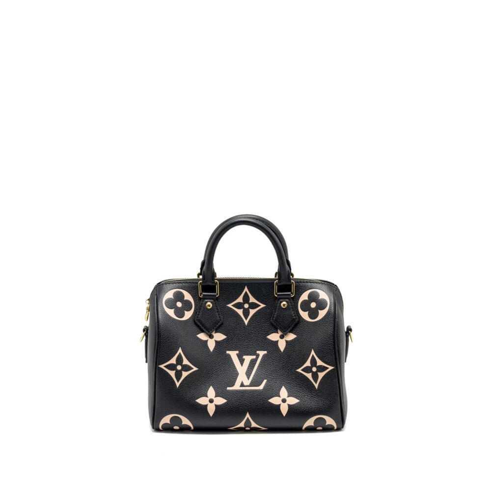 AAA Replica Louis Vuitton LV LOUIS VUTTION SPEEDY BANDOULIERE 25 BICOLOUR MONOGRAM EMPREINTE BLACK/MULTICOLOUR GHW